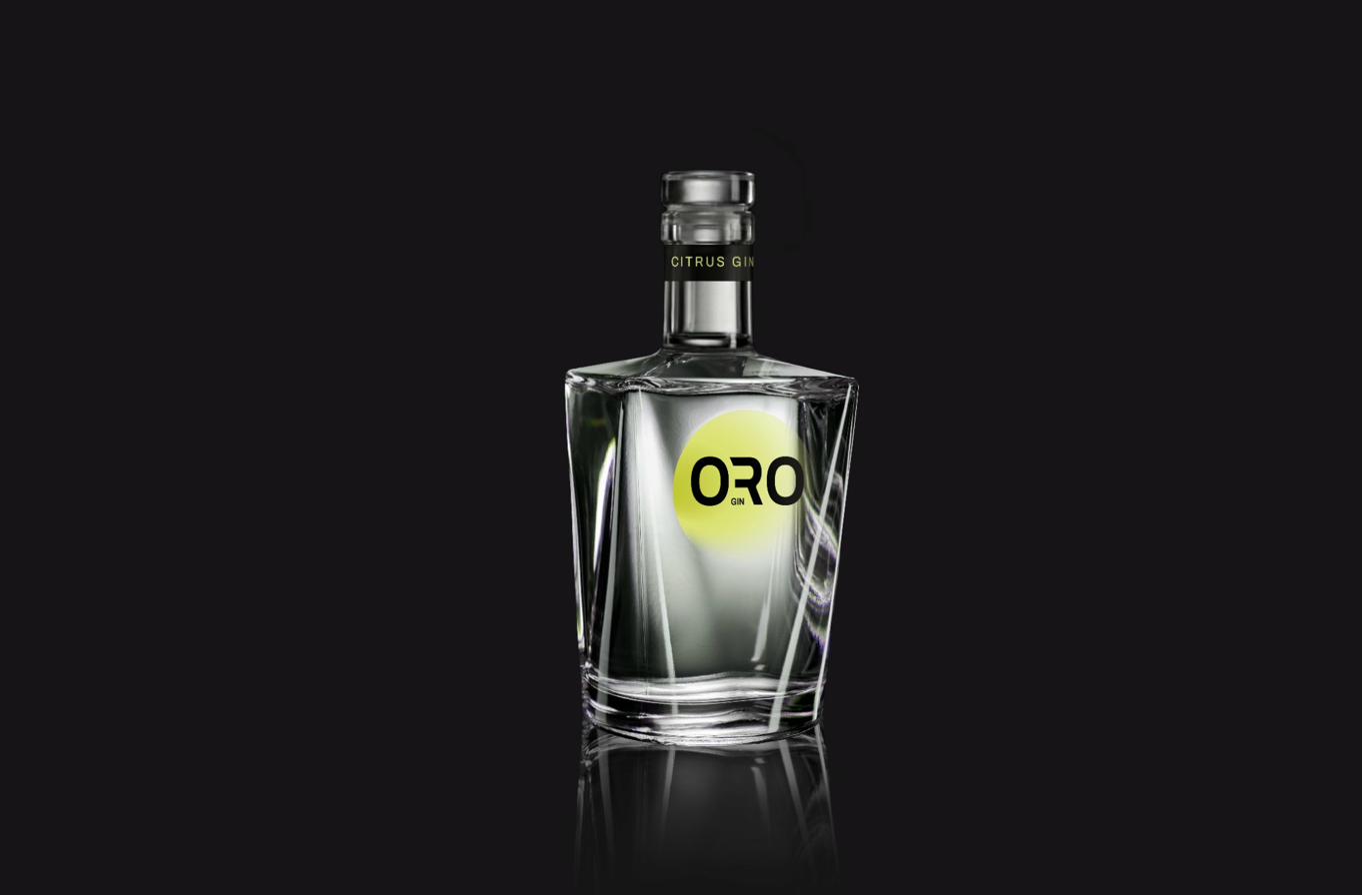 ORO Gin bottle — ultra-modern Mediterranean gin, precision distilled in Cyprus